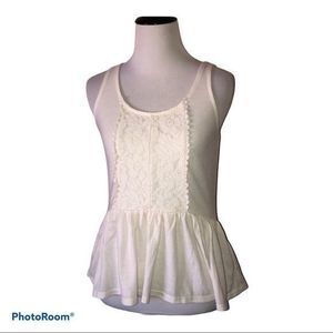 🎀 3/$20 Bongo‎ small white peplum blouse